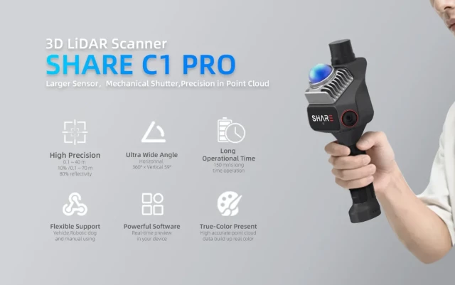 Partagez 3D Slam C1 PRO avec logiciel gratuit